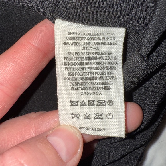 Free People Oversized Black Wool Blend Pea Coat - Picture 7 of 8